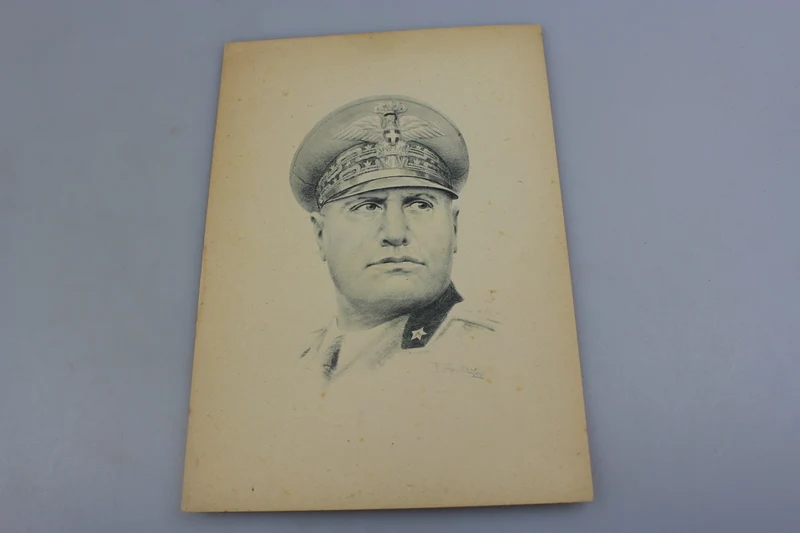 Benito Mussolini-Postkarte