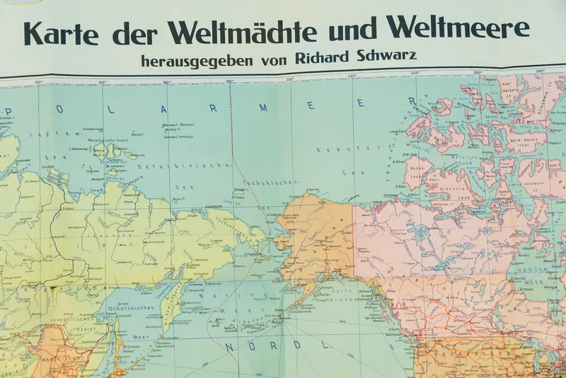 Karte der Weltmachte und Weltmeere OKH 1943
