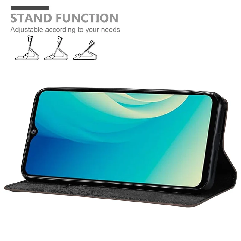 Cadorabo Hülle kompatibel mit ZTE Blade A7 2020 Schutzhülle mit Magnetverschluss, Standfunktion und Kartenfach