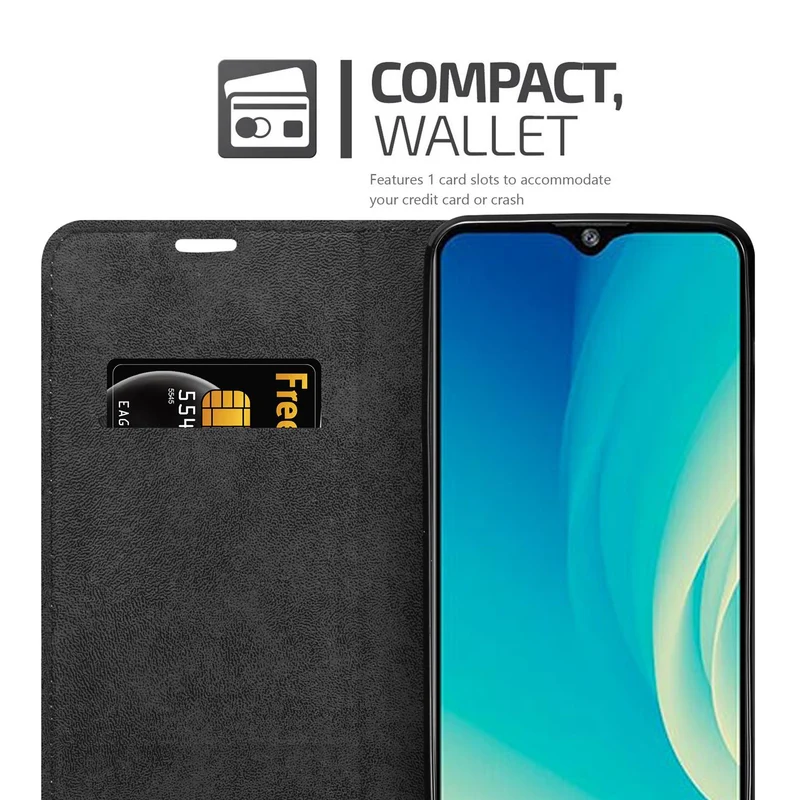 Cadorabo Hülle kompatibel mit ZTE Blade A7 2020 Schutzhülle mit Magnetverschluss, Standfunktion und Kartenfach