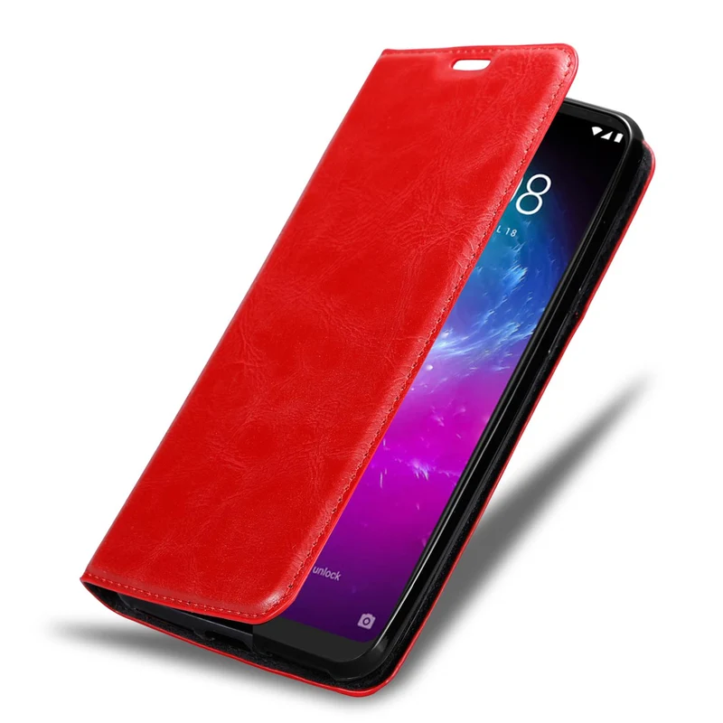 Cadorabo Hülle kompatibel mit ZTE Blade A7 2019 Schutzhülle mit Magnetverschluss, Standfunktion und Kartenfach