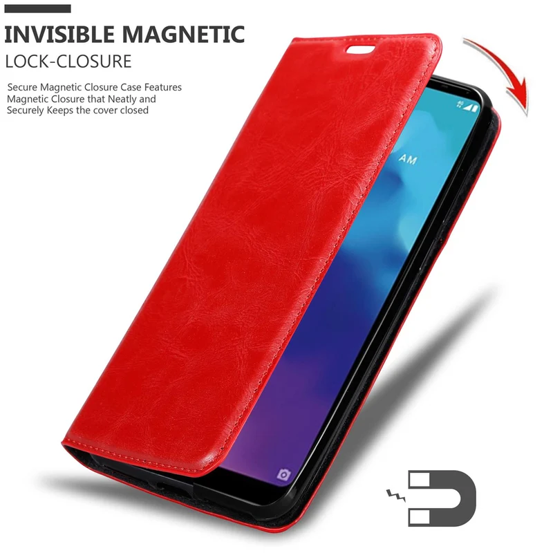Cadorabo Hülle kompatibel mit ZTE Blade A5 2020 Schutzhülle mit Magnetverschluss, Standfunktion und Kartenfach