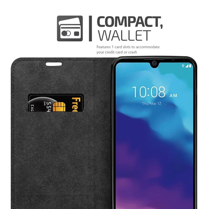 Cadorabo Hülle kompatibel mit ZTE Blade A5 2020 Schutzhülle mit Magnetverschluss, Standfunktion und Kartenfach