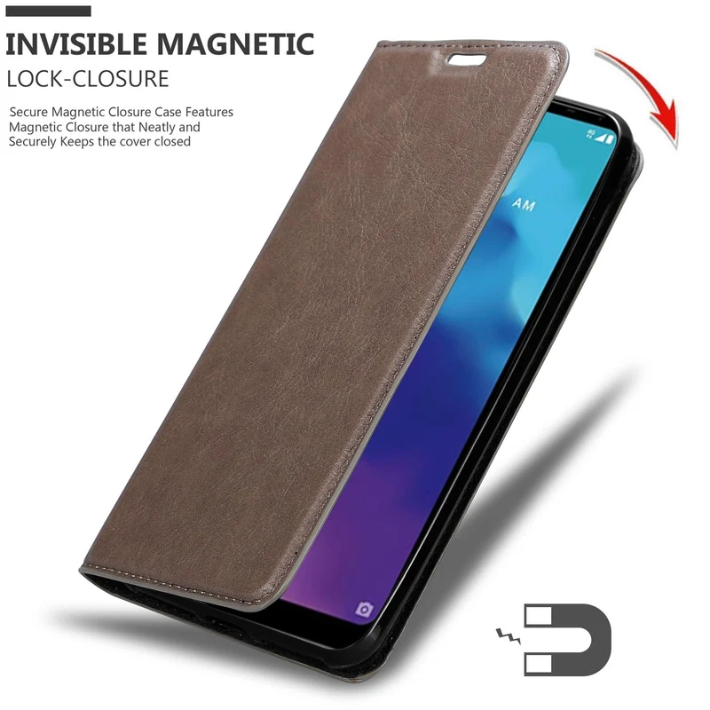 Cadorabo Hülle kompatibel mit ZTE Blade A5 2020 Schutzhülle mit Magnetverschluss, Standfunktion und Kartenfach
