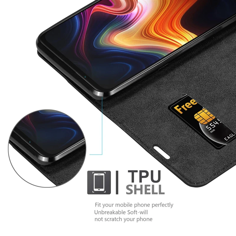 Cadorabo Hülle kompatibel mit ZTE Nubia PLAY 5G Schutzhülle mit Magnetverschluss, Standfunktion und Kartenfach