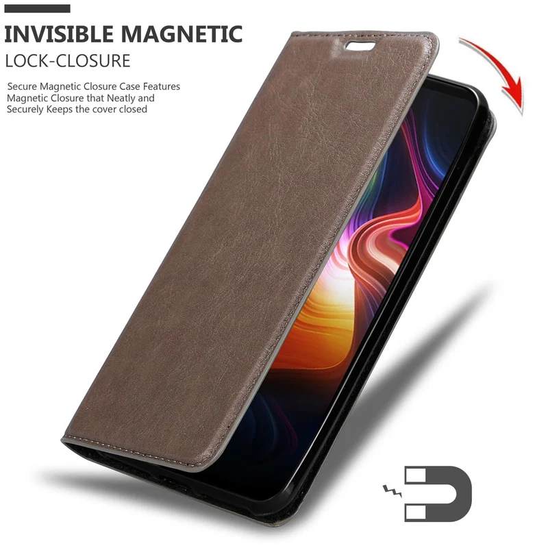 Cadorabo Hülle kompatibel mit ZTE Nubia PLAY 5G Schutzhülle mit Magnetverschluss, Standfunktion und Kartenfach