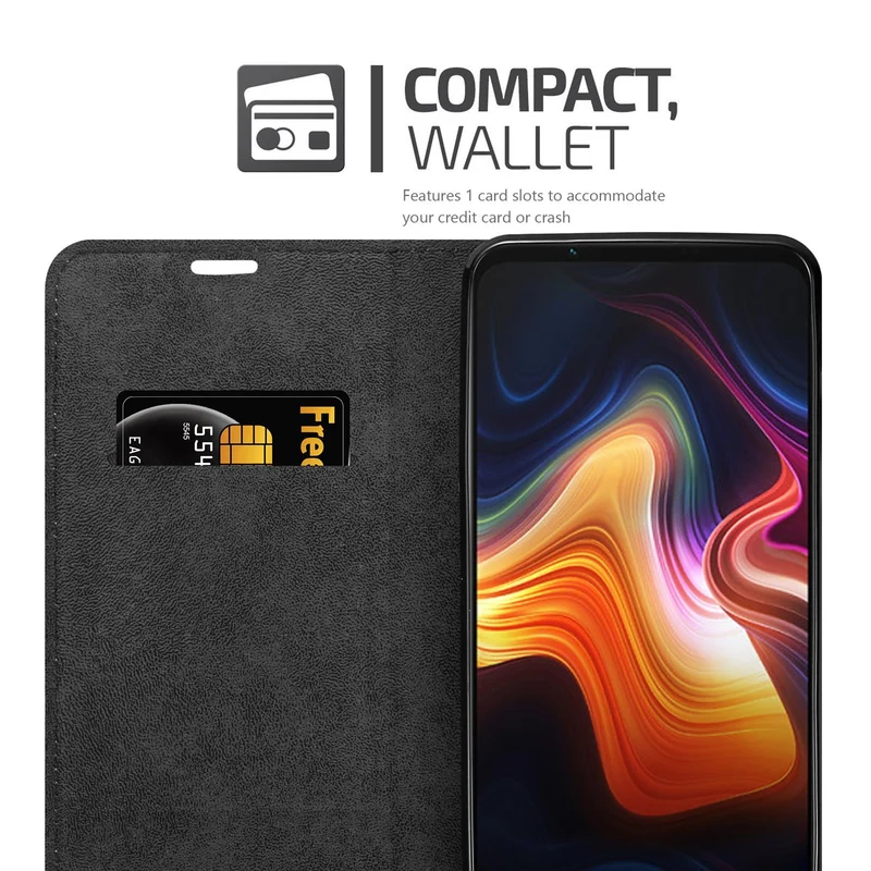 Cadorabo Hülle kompatibel mit ZTE Nubia PLAY 5G Schutzhülle mit Magnetverschluss, Standfunktion und Kartenfach
