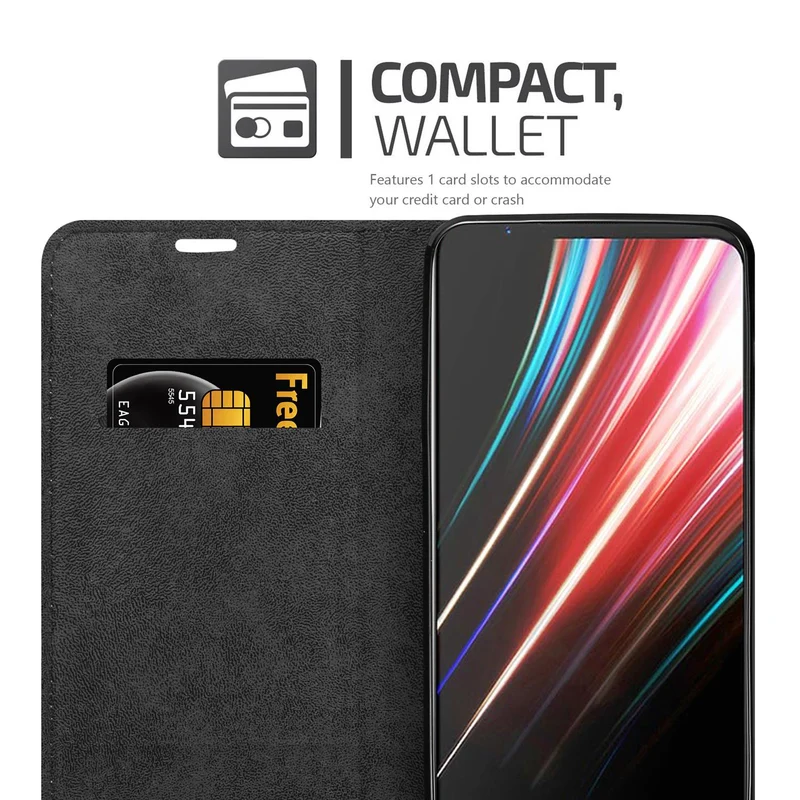 Cadorabo Hülle kompatibel mit ZTE Nubia Red Magic 5S Schutzhülle mit Magnetverschluss, Standfunktion und Kartenfach
