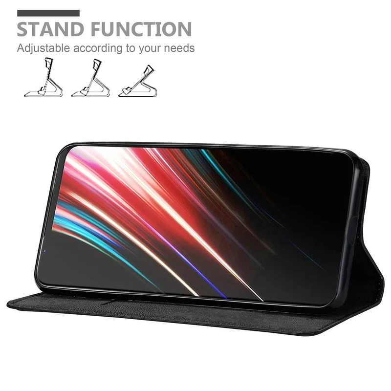 Cadorabo Hülle kompatibel mit ZTE Nubia Red Magic 5S Schutzhülle mit Magnetverschluss, Standfunktion und Kartenfach