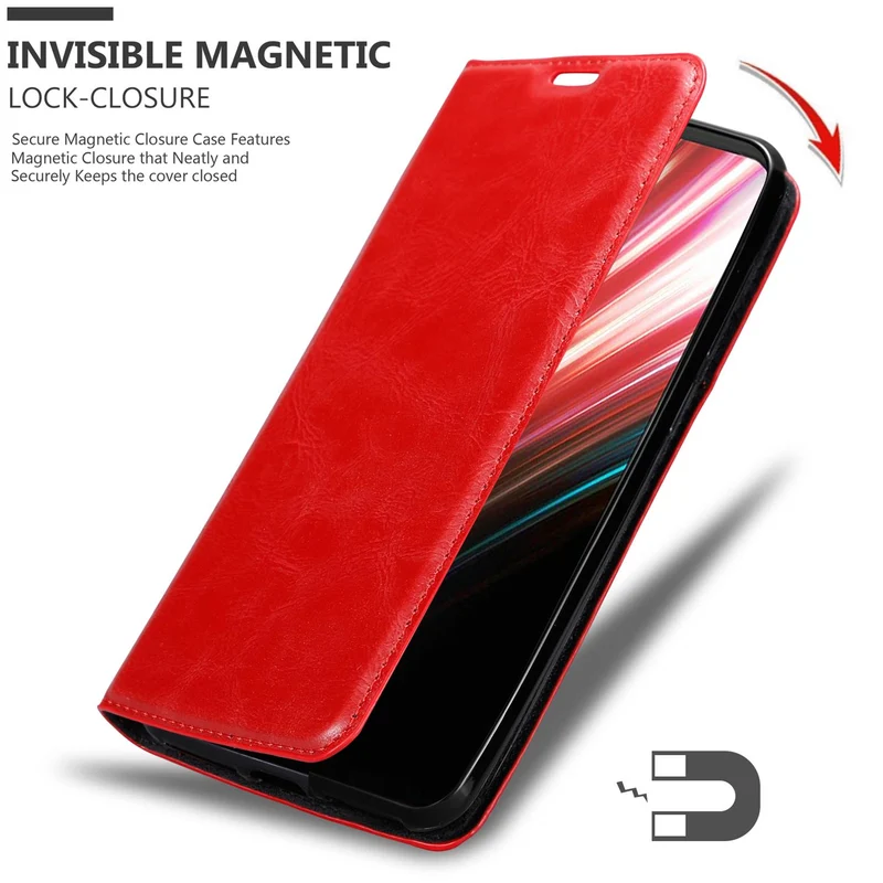 Cadorabo Hülle kompatibel mit ZTE Nubia Red Magic 5S Schutzhülle mit Magnetverschluss, Standfunktion und Kartenfach