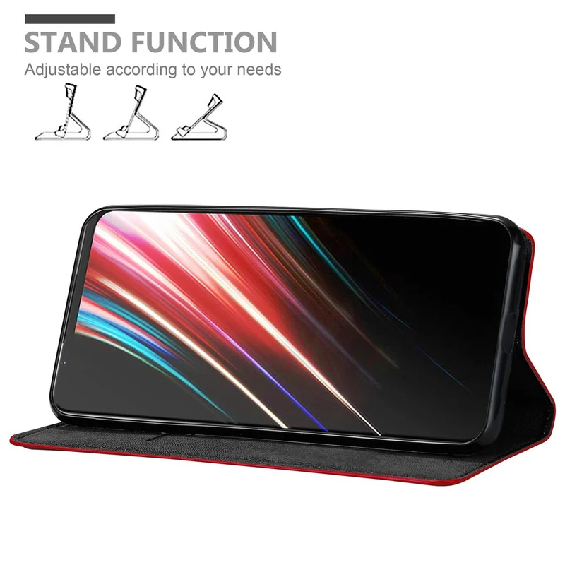 Cadorabo Hülle kompatibel mit ZTE Nubia Red Magic 5S Schutzhülle mit Magnetverschluss, Standfunktion und Kartenfach