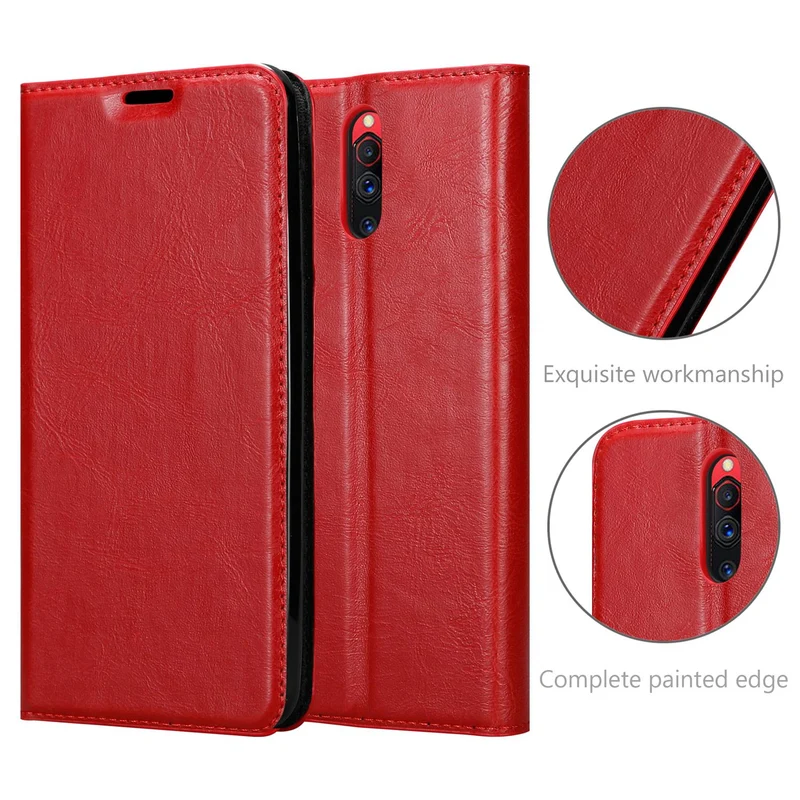 Cadorabo Hülle kompatibel mit ZTE Nubia Red Magic 5S Schutzhülle mit Magnetverschluss, Standfunktion und Kartenfach