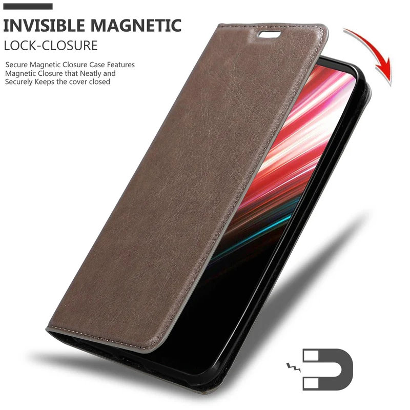 Cadorabo Hülle kompatibel mit ZTE Nubia Red Magic 5S Schutzhülle mit Magnetverschluss, Standfunktion und Kartenfach