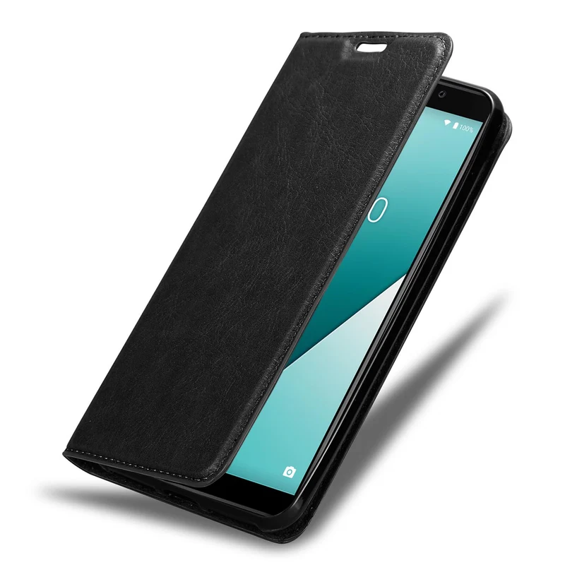 Cadorabo Hülle kompatibel mit WIKO Y61 Schutzhülle mit Magnetverschluss, Standfunktion und Kartenfach