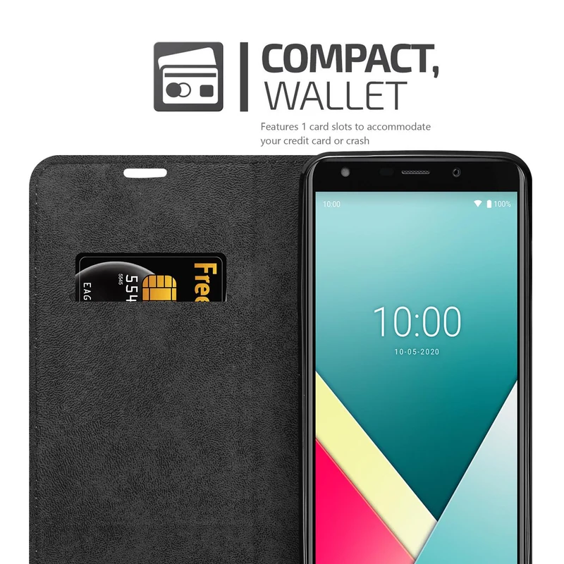 Cadorabo Hülle kompatibel mit WIKO Y61 Schutzhülle mit Magnetverschluss, Standfunktion und Kartenfach