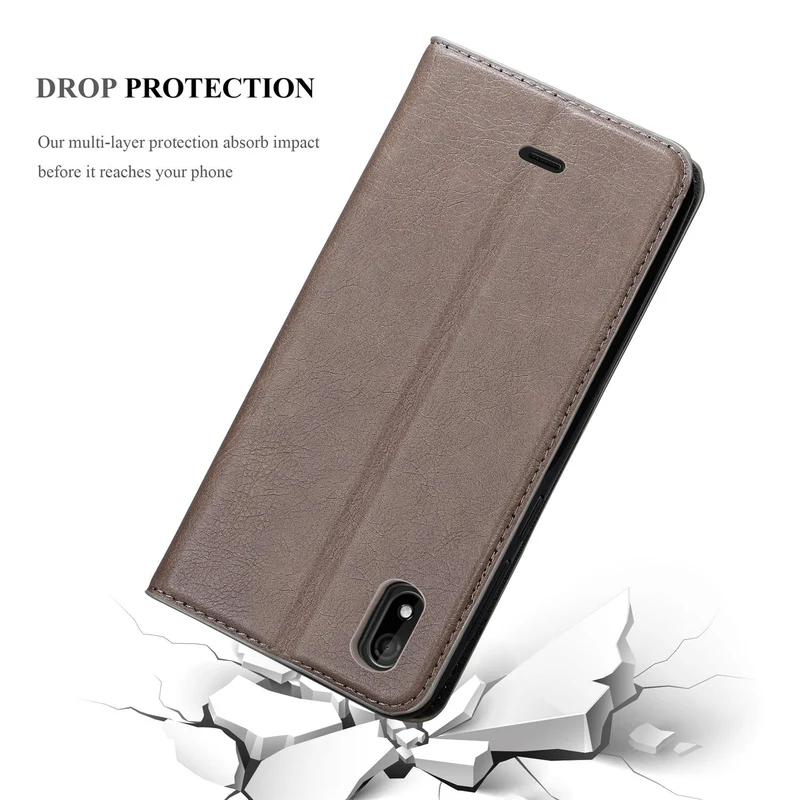 Cadorabo Hülle kompatibel mit WIKO Y61 Schutzhülle mit Magnetverschluss, Standfunktion und Kartenfach