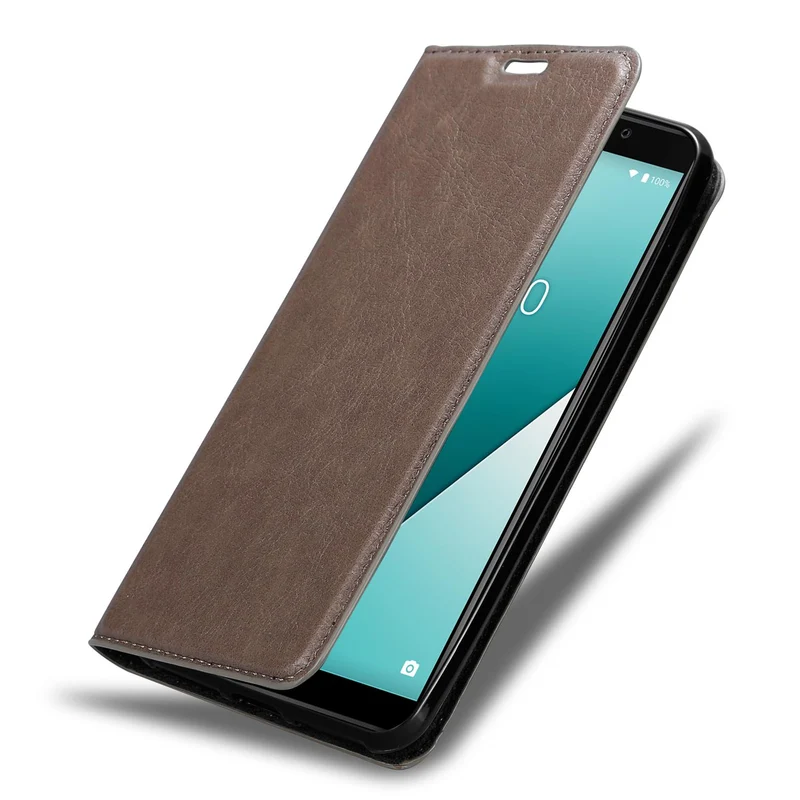 Cadorabo Hülle kompatibel mit WIKO Y61 Schutzhülle mit Magnetverschluss, Standfunktion und Kartenfach