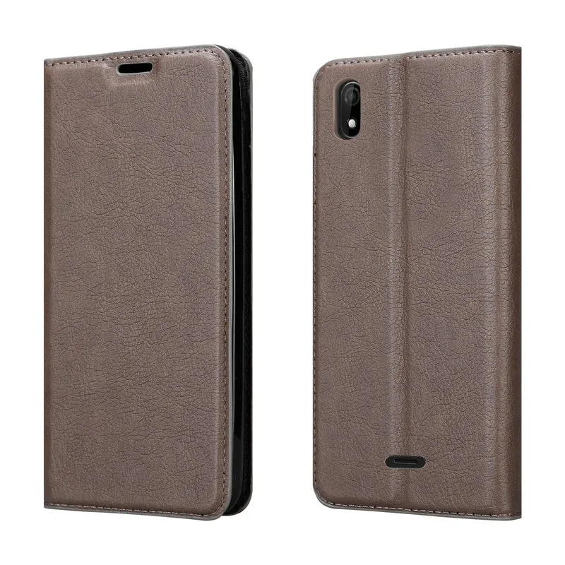Cadorabo Hülle kompatibel mit WIKO Y61 Schutzhülle mit Magnetverschluss, Standfunktion und Kartenfach