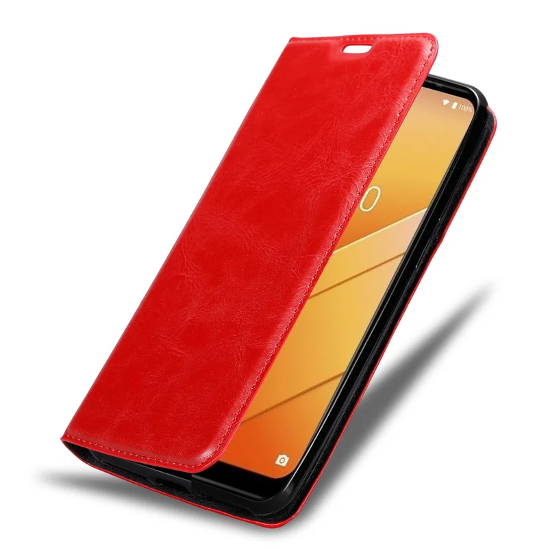 Cadorabo Hülle kompatibel mit WIKO Y81 Schutzhülle mit Magnetverschluss, Standfunktion und Kartenfach