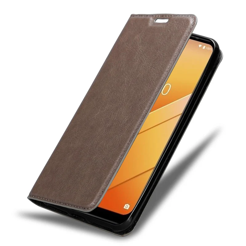 Cadorabo Hülle kompatibel mit WIKO Y81 Schutzhülle mit Magnetverschluss, Standfunktion und Kartenfach