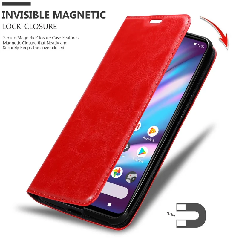 Cadorabo Hülle kompatibel mit WIKO VIEW 5 PLUS Schutzhülle mit Magnetverschluss, Standfunktion und Kartenfach