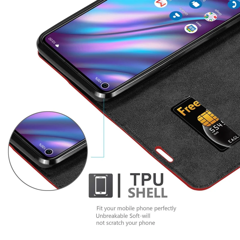 Cadorabo Hülle kompatibel mit WIKO VIEW 5 PLUS Schutzhülle mit Magnetverschluss, Standfunktion und Kartenfach