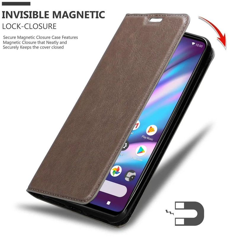 Cadorabo Hülle kompatibel mit WIKO VIEW 5 PLUS Schutzhülle mit Magnetverschluss, Standfunktion und Kartenfach