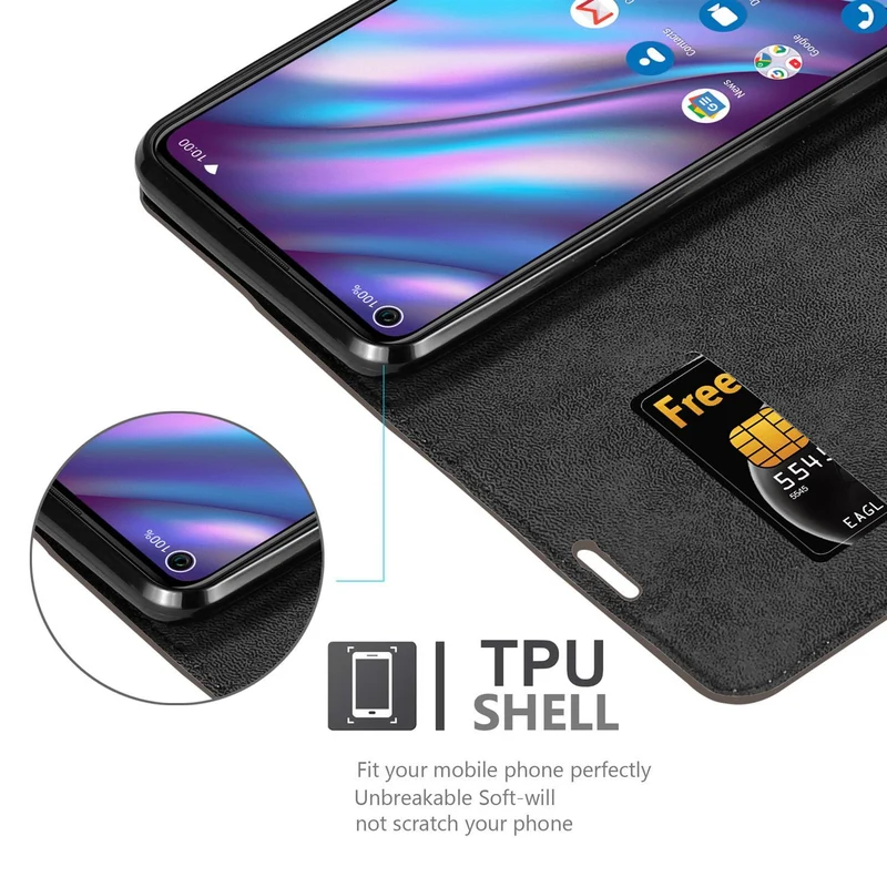 Cadorabo Hülle kompatibel mit WIKO VIEW 5 PLUS Schutzhülle mit Magnetverschluss, Standfunktion und Kartenfach