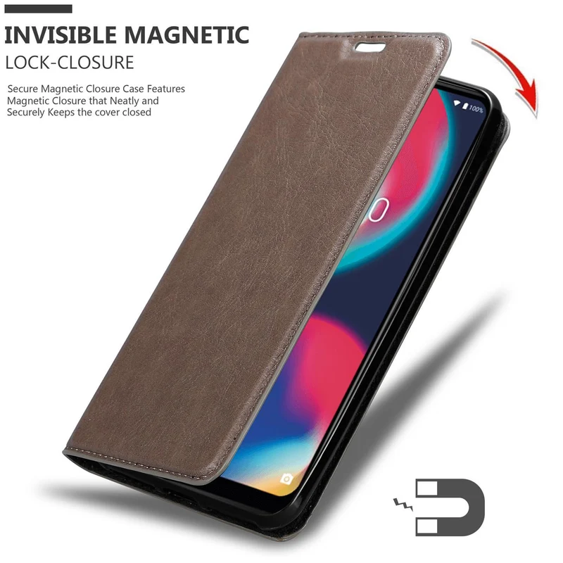 Cadorabo Hülle kompatibel mit WIKO VIEW 4 LITE Schutzhülle mit Magnetverschluss, Standfunktion und Kartenfach