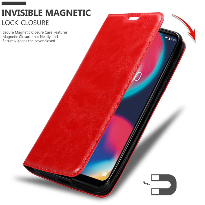 Cadorabo Hülle kompatibel mit WIKO VIEW 4 Schutzhülle mit Magnetverschluss, Standfunktion und Kartenfach