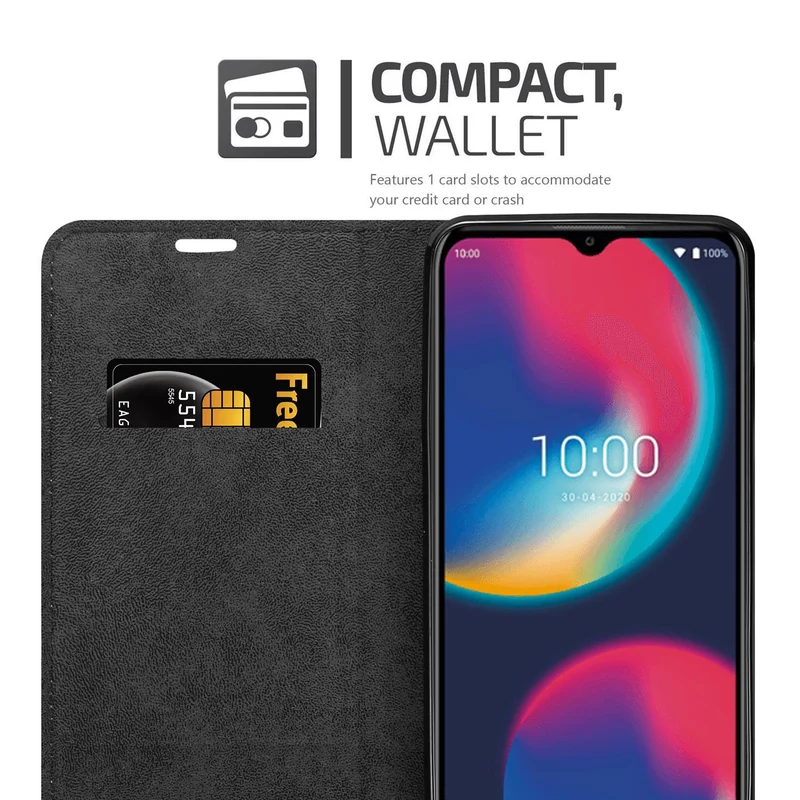 Cadorabo Hülle kompatibel mit WIKO VIEW 4 Schutzhülle mit Magnetverschluss, Standfunktion und Kartenfach
