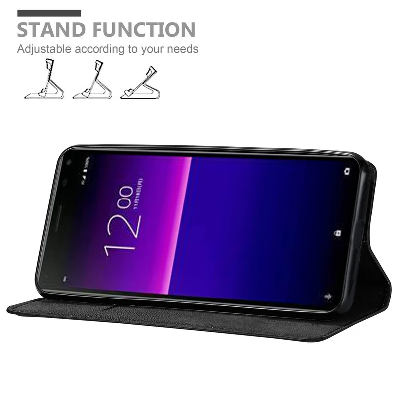 Cadorabo Hülle kompatibel mit Sony Xperia 8 Schutzhülle mit Magnetverschluss, Standfunktion und Kartenfach