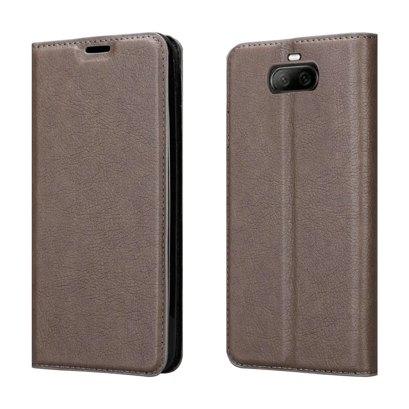 Cadorabo Hülle kompatibel mit Sony Xperia 8 Schutzhülle mit Magnetverschluss, Standfunktion und Kartenfach