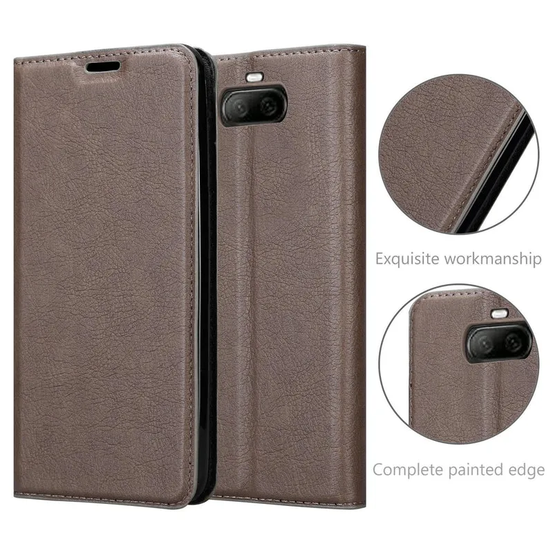 Cadorabo Hülle kompatibel mit Sony Xperia 8 Schutzhülle mit Magnetverschluss, Standfunktion und Kartenfach