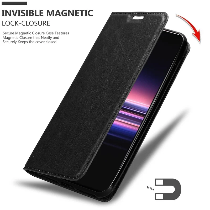 Cadorabo Hülle kompatibel mit Sony Xperia 5 II Schutzhülle mit Magnetverschluss, Standfunktion und Kartenfach