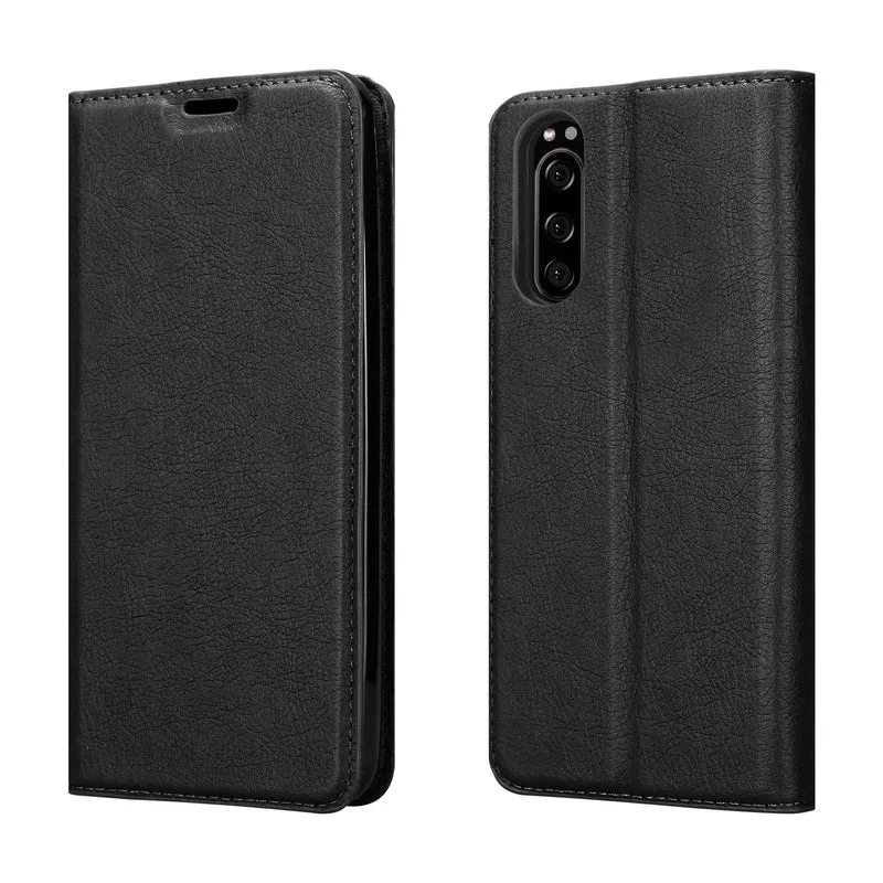 Cadorabo Hülle kompatibel mit Sony Xperia 5 II Schutzhülle mit Magnetverschluss, Standfunktion und Kartenfach