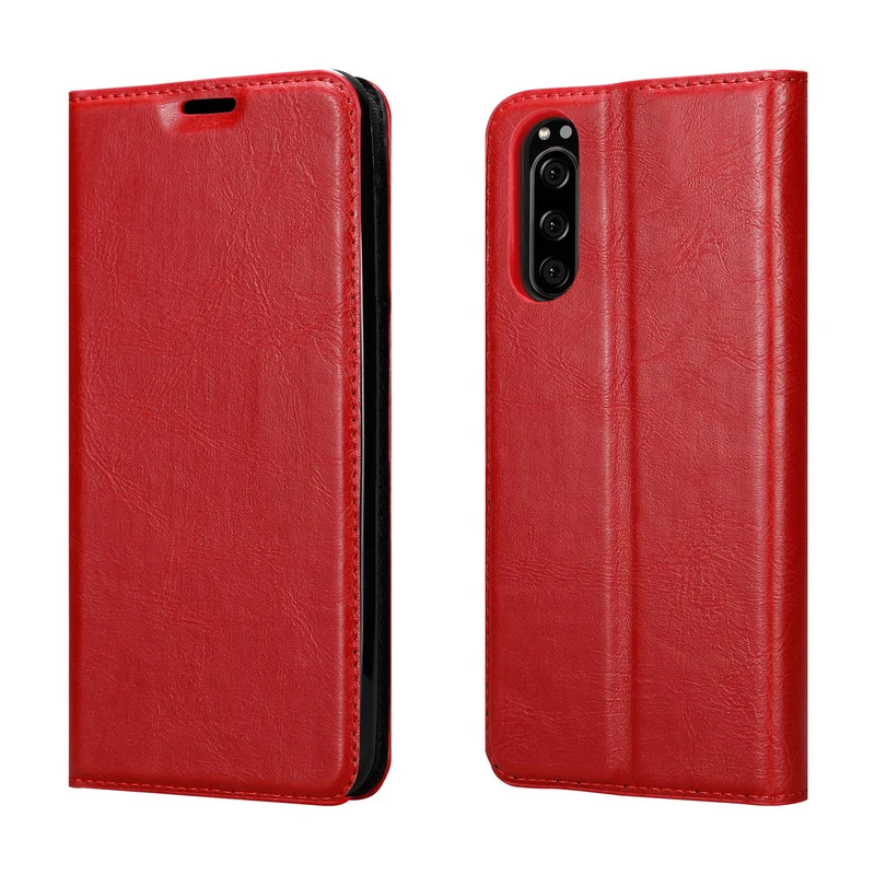 Cadorabo Hülle kompatibel mit Sony Xperia 5 II Schutzhülle mit Magnetverschluss, Standfunktion und Kartenfach