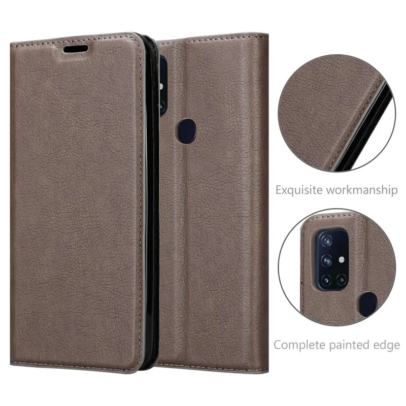 Cadorabo Hülle kompatibel mit OnePlus Nord N100 Schutzhülle mit Magnetverschluss, Standfunktion und Kartenfach