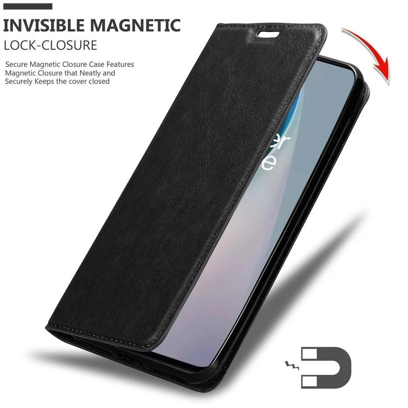 Cadorabo Hülle kompatibel mit OnePlus Nord N10 5G Schutzhülle mit Magnetverschluss, Standfunktion und Kartenfach