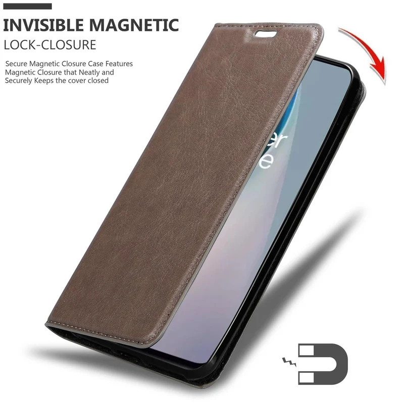 Cadorabo Hülle kompatibel mit OnePlus Nord N10 5G Schutzhülle mit Magnetverschluss, Standfunktion und Kartenfach