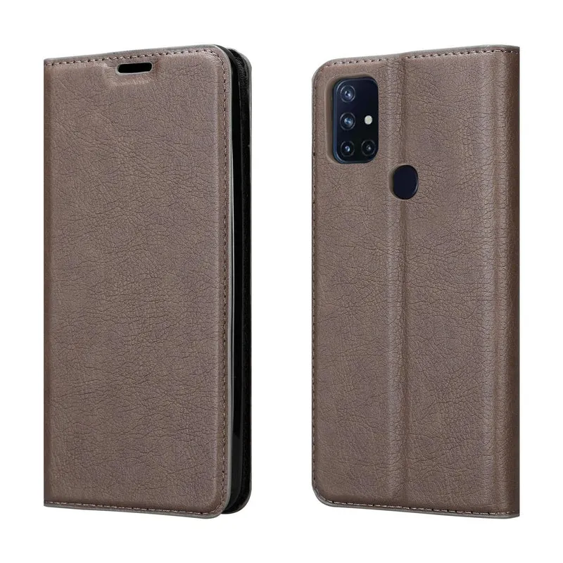Cadorabo Hülle kompatibel mit OnePlus Nord N10 5G Schutzhülle mit Magnetverschluss, Standfunktion und Kartenfach