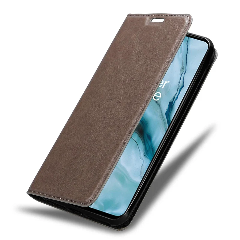Cadorabo Hülle kompatibel mit OnePlus Nord Schutzhülle mit Magnetverschluss, Standfunktion und Kartenfach