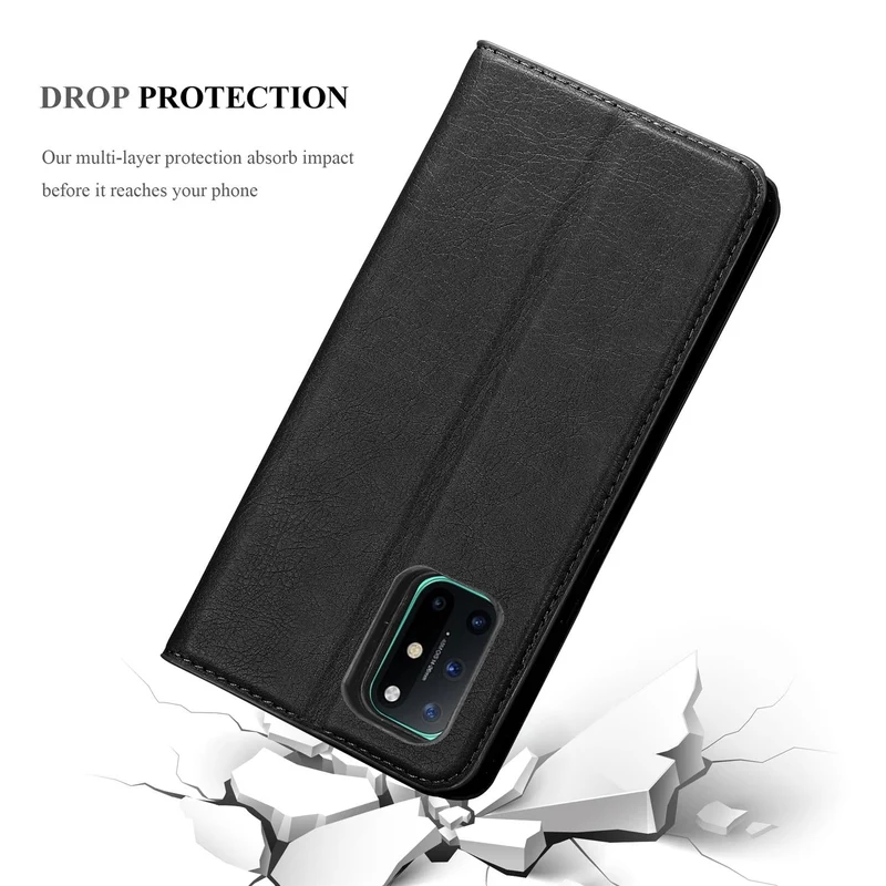 Cadorabo Hülle kompatibel mit OnePlus 8T Schutzhülle mit Magnetverschluss, Standfunktion und Kartenfach