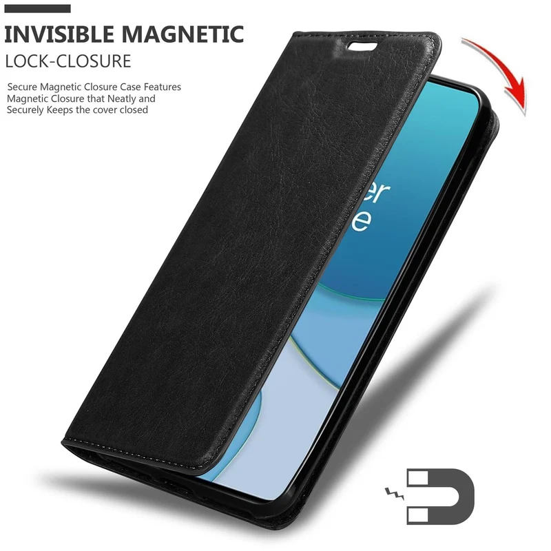 Cadorabo Hülle kompatibel mit OnePlus 8T Schutzhülle mit Magnetverschluss, Standfunktion und Kartenfach