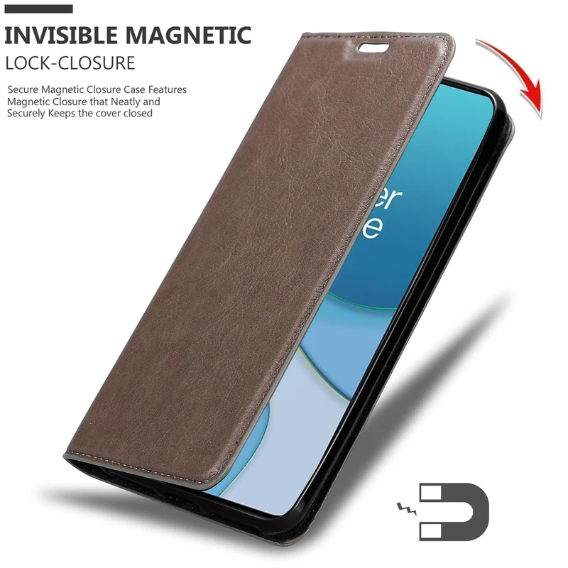 Cadorabo Hülle kompatibel mit OnePlus 8T Schutzhülle mit Magnetverschluss, Standfunktion und Kartenfach