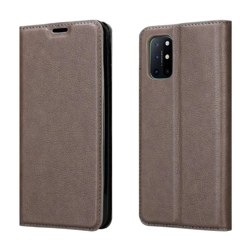 Cadorabo Hülle kompatibel mit OnePlus 8T Schutzhülle mit Magnetverschluss, Standfunktion und Kartenfach