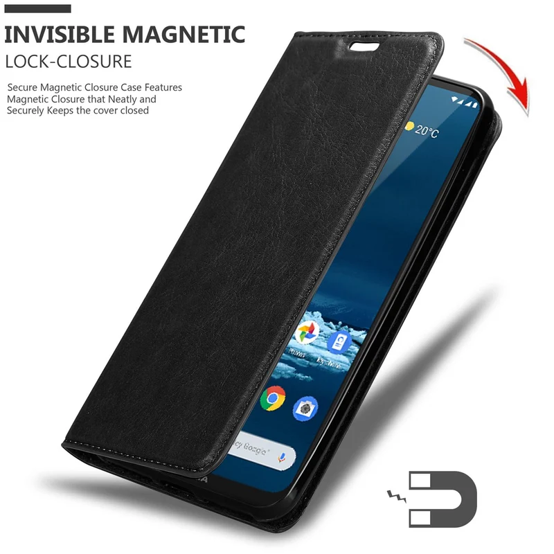 Cadorabo Hülle kompatibel mit Nokia 5,3 Schutzhülle mit Magnetverschluss, Standfunktion und Kartenfach