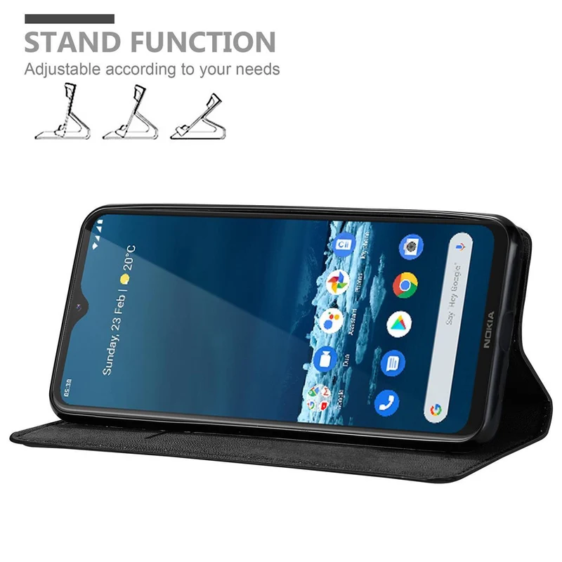Cadorabo Hülle kompatibel mit Nokia 5,3 Schutzhülle mit Magnetverschluss, Standfunktion und Kartenfach