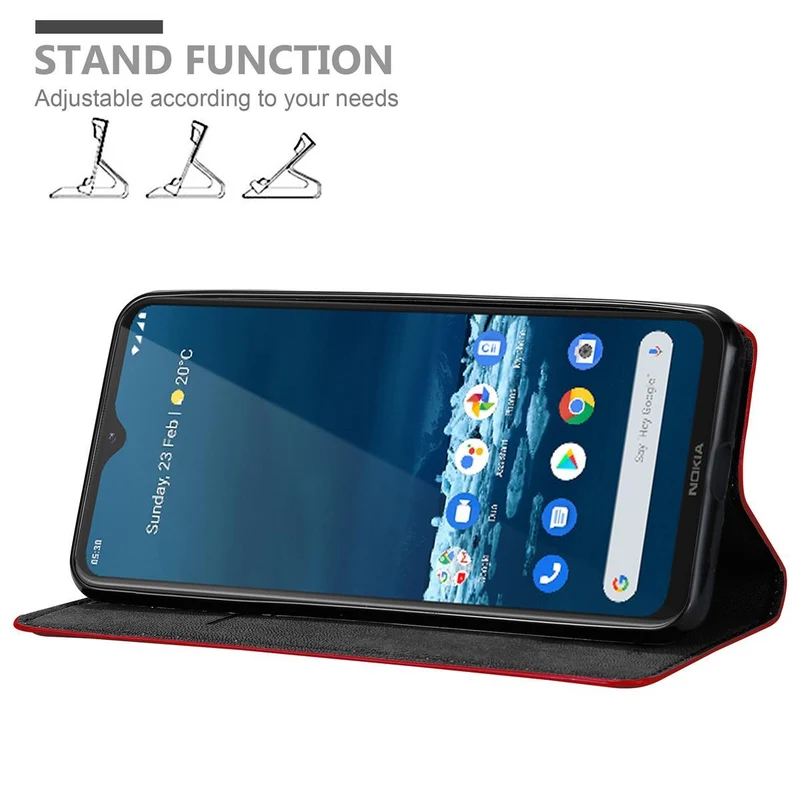 Cadorabo Hülle kompatibel mit Nokia 5,3 Schutzhülle mit Magnetverschluss, Standfunktion und Kartenfach