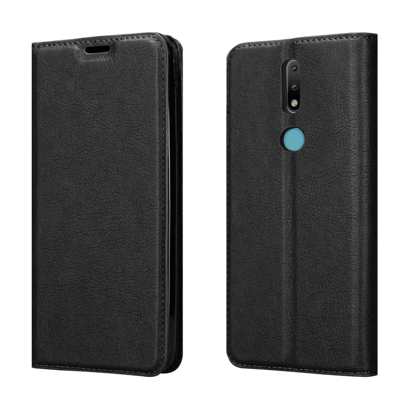 Cadorabo Hülle kompatibel mit Nokia 2,4 Schutzhülle mit Magnetverschluss, Standfunktion und Kartenfach